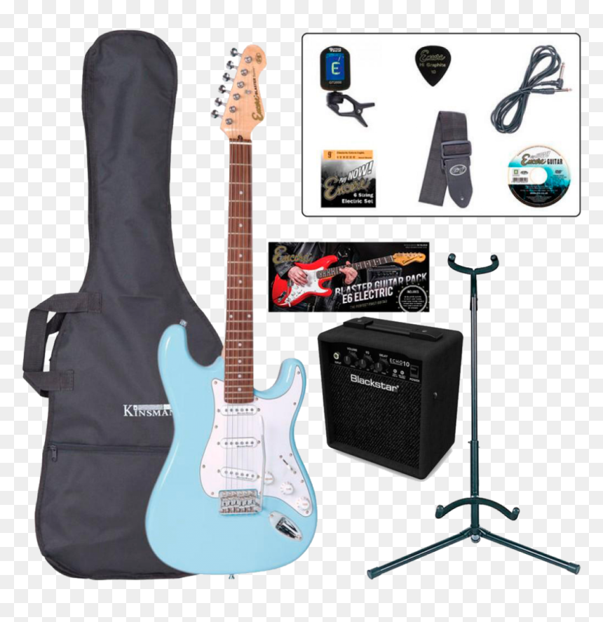 Guitarra Eléctrica Encore Ebpe6 Pack Laguna Blue - Encore E6 Electric Guitar, HD Png Download - guitarra png