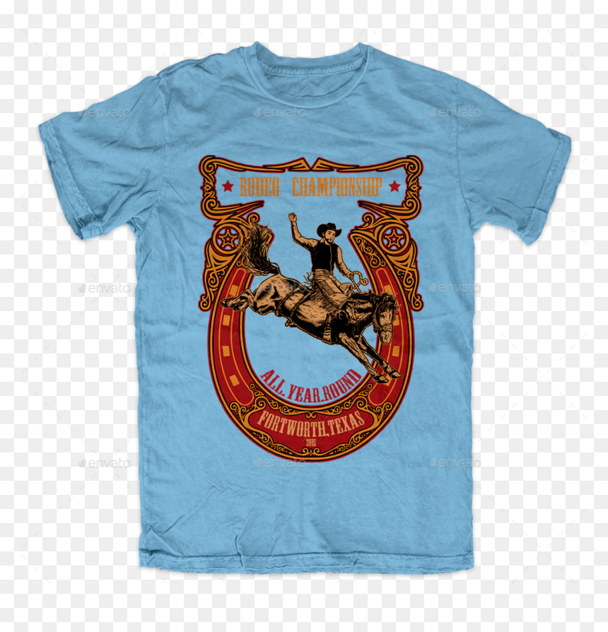 Rodeo T-shirt Template By Svperkidz - Active Shirt, HD Png Download - shirt template png