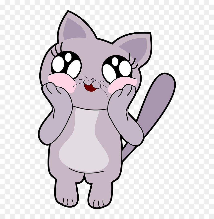 Cat In Love Clipart - Cartoon, HD Png Download - cat nose png
