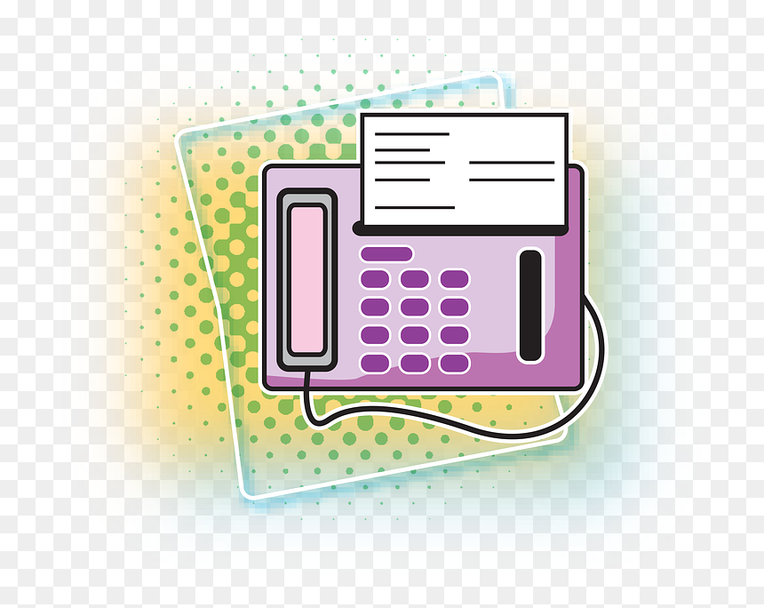 Cartoon Fax Machine, HD Png Download - telefone png