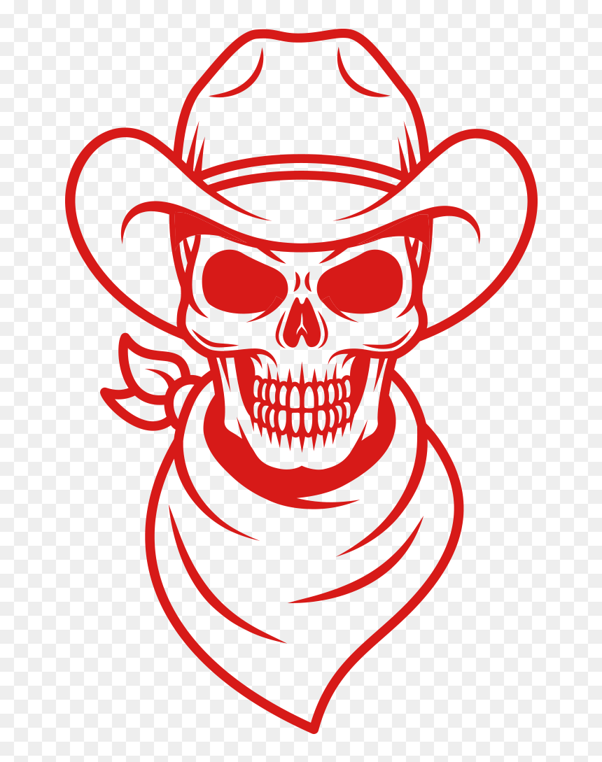 Skeleton Hand Png - Simple Skull Line Art, Transparent Png - skeleton hand png