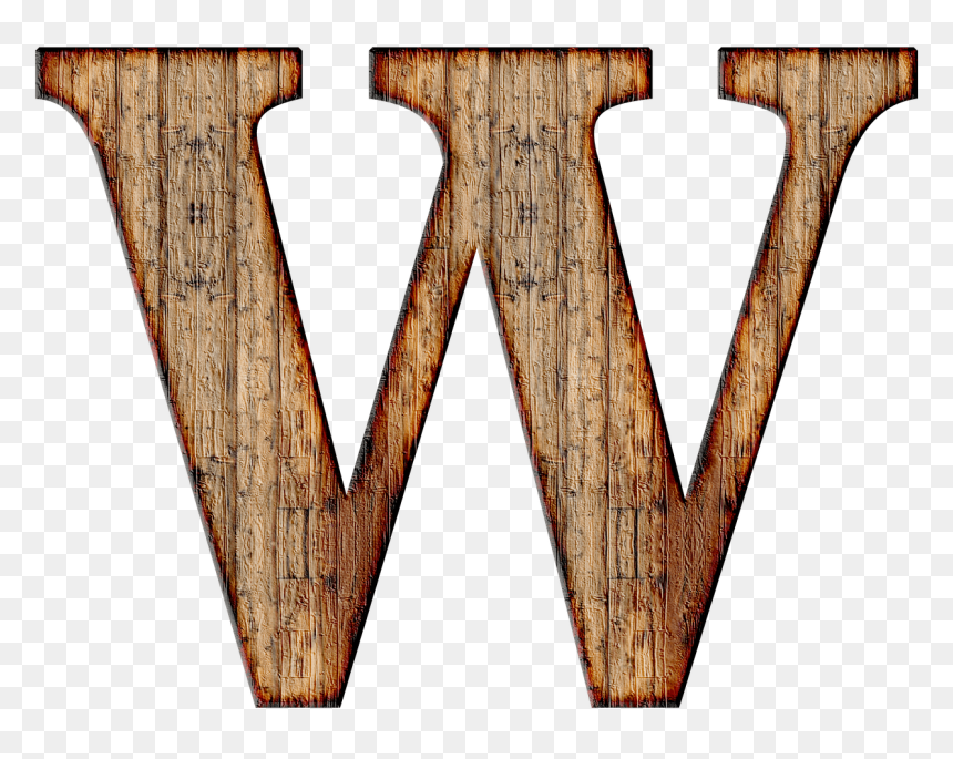 Wooden Capital Letter W - Letter W Transparent Background, HD Png Download - wooden plank png