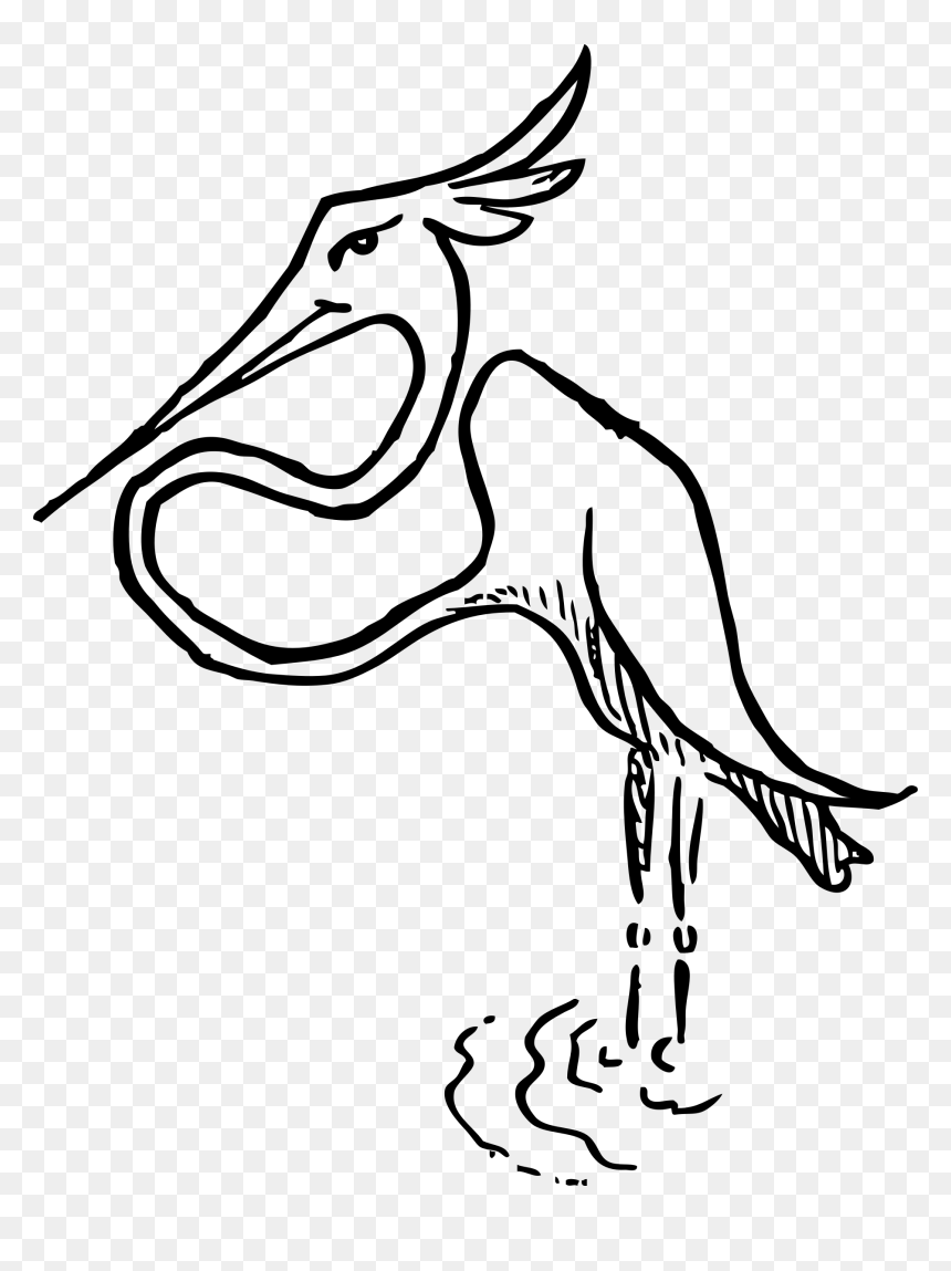 Stork Clip Arts - Štorklja Pobarvanka, HD Png Download - stork png