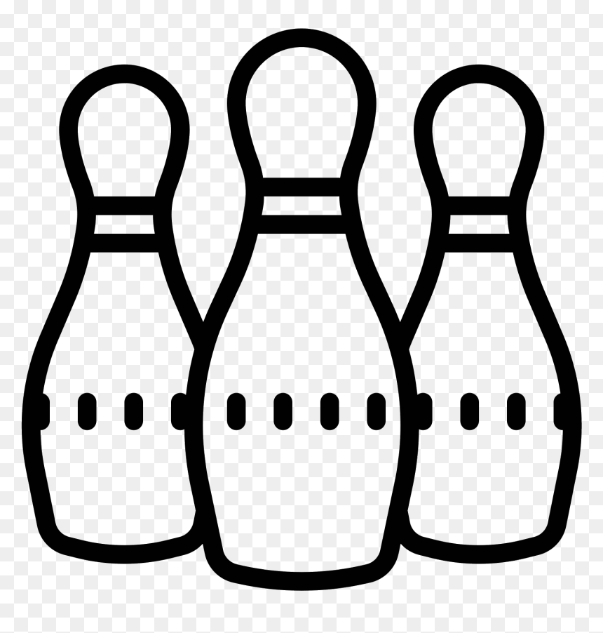 Bowling Pins Icon - Dessin Quille, HD Png Download - bowling pins png