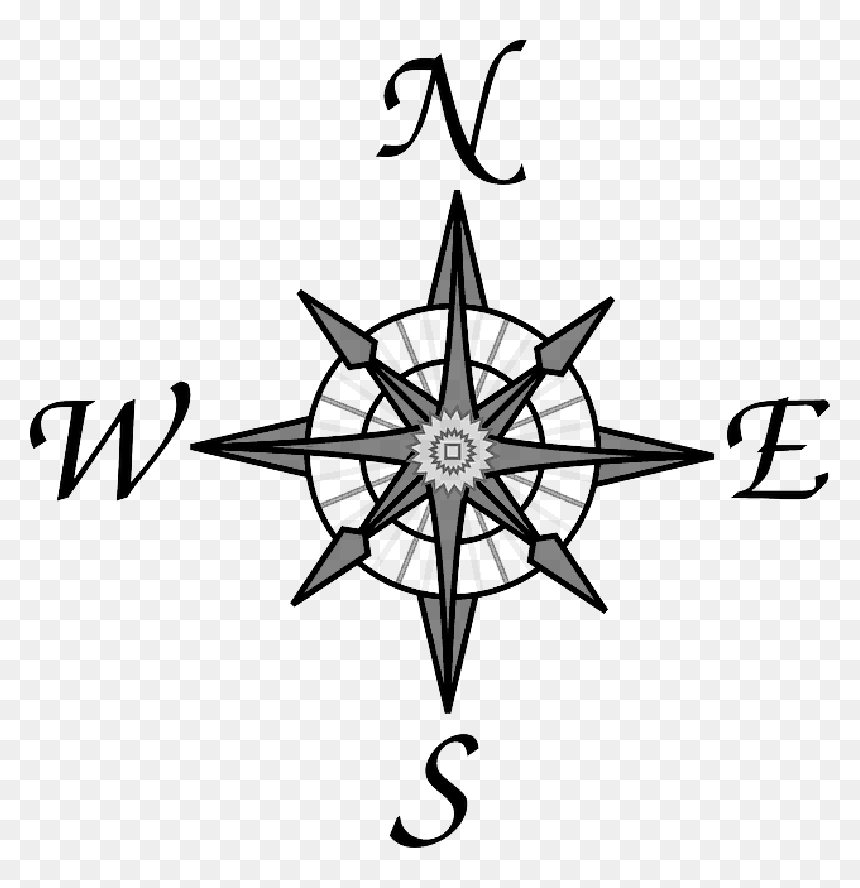 Compass Rose Clip Art, HD Png Download - nautical star png