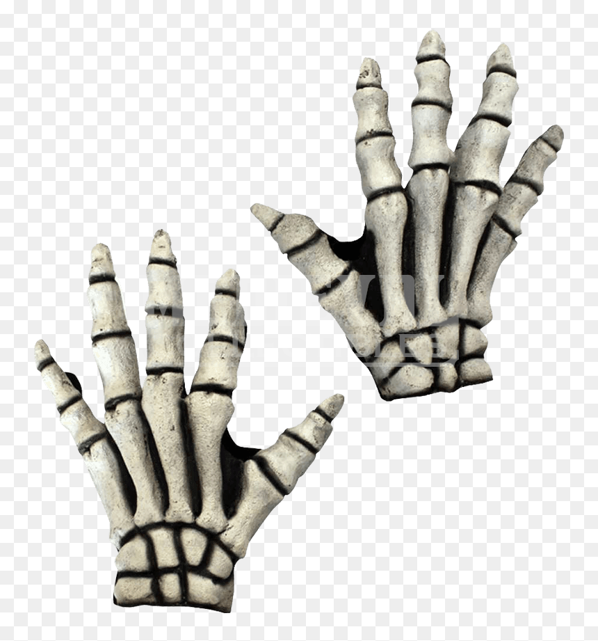 Glove Human Skeleton Hand Costume - Realistic Skeleton Gloves, HD Png Download - skeleton hand png