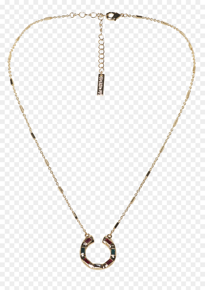 Horse Shoe Necklace In Colour Gold Earth, HD Png Download - horse shoe png