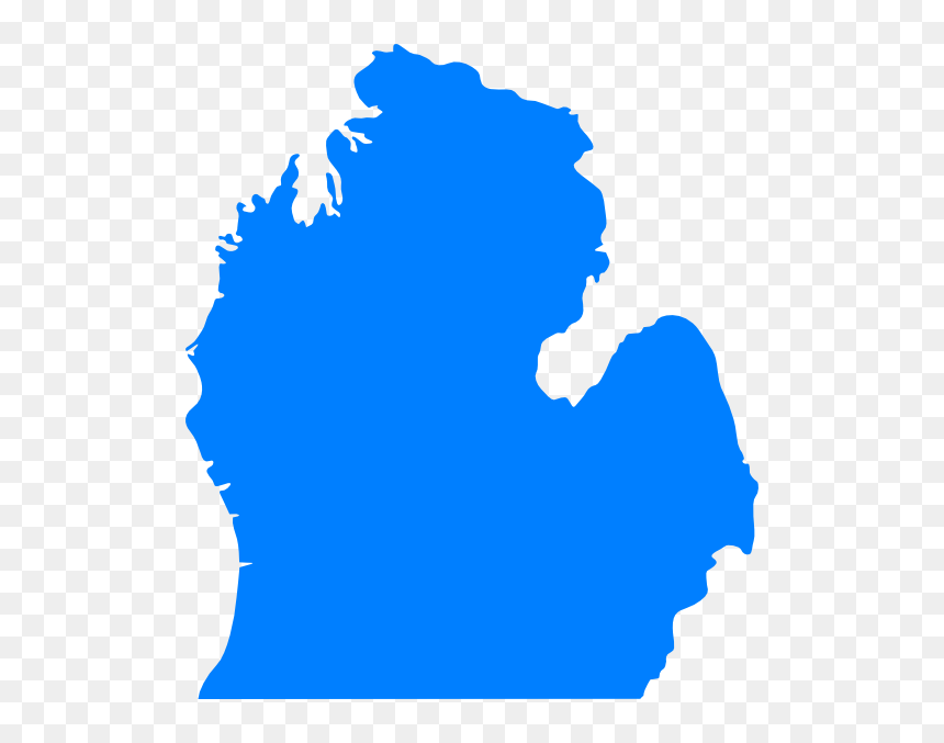 Michigan Clip Art - State Of Michigan Lower Peninsula, HD Png Download - michigan outline png