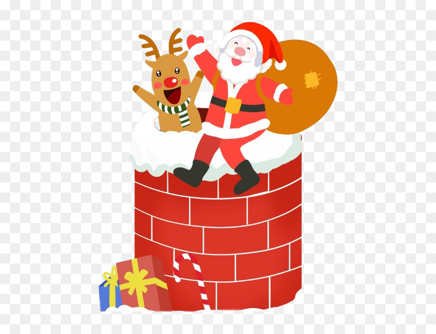 Santa Claus Christmas Chimney Png Clipart - Ống Khói Giáng Sinh, Transparent Png - santa clipart png