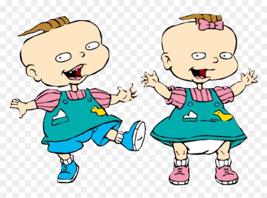 #gêmeos #desenho #rugrats - Rugrats Characters Twins, HD Png Download - rugrats logo png