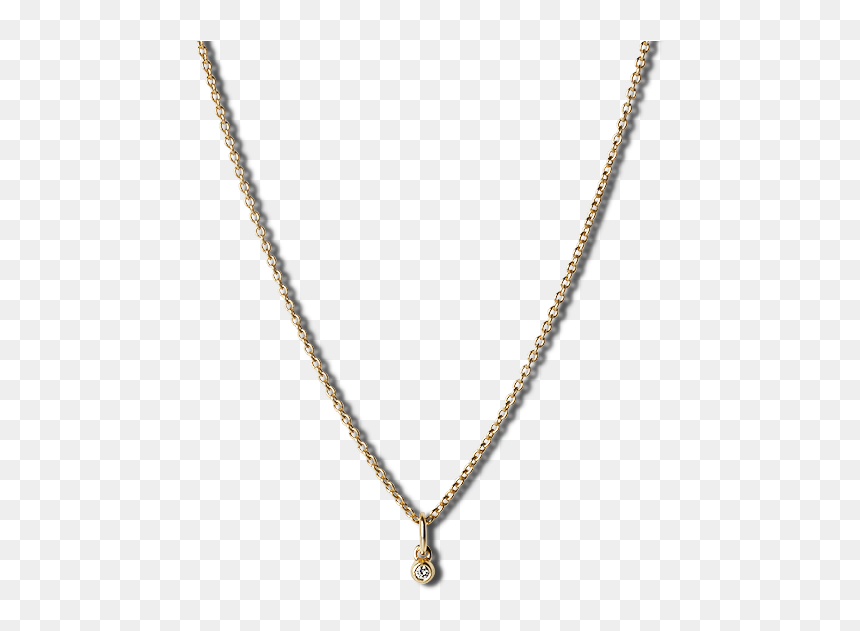 Combination Of An Anchor Chain And Diamond Pendant"
 - Necklace, HD Png Download - silver chain png