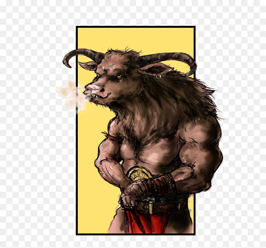 Minotaur Muscles By Szacsi-d4qad9o - Illustration, HD Png Download - muscles png
