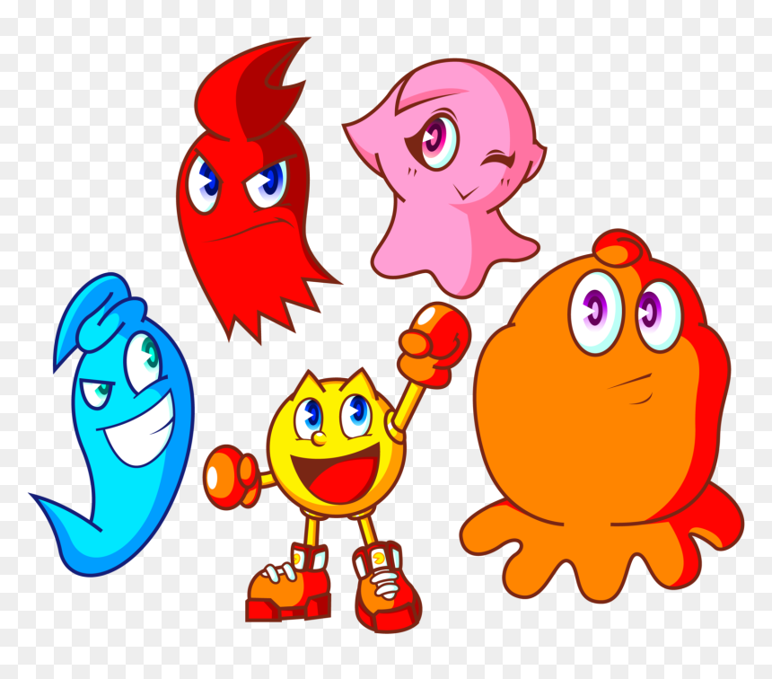 Ghost Clipart Old Man - Pac Man Ghost Fan Art, HD Png Download - pacman ghosts png