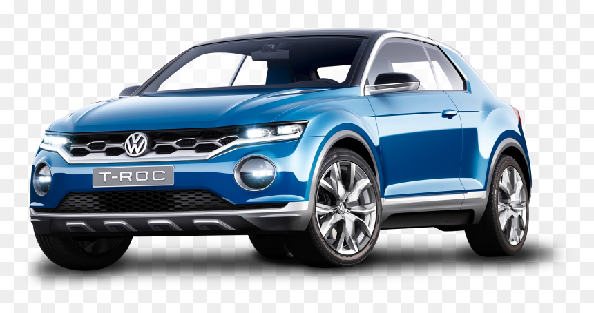 Blue Volkswagen T Roc Car - Volkswagen T Roc Png, Transparent Png - volkswagen png