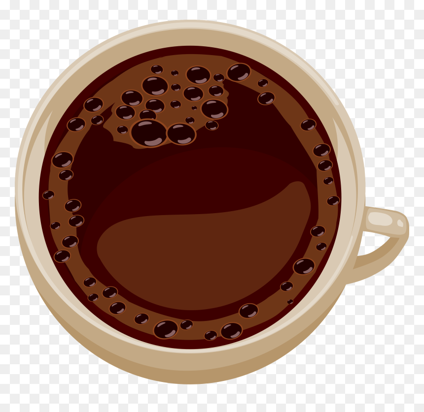 Coffee Cup Clipart Png Top View , Png Download - Hot Chocolate Top View Png, Transparent Png - coffee cup clipart png