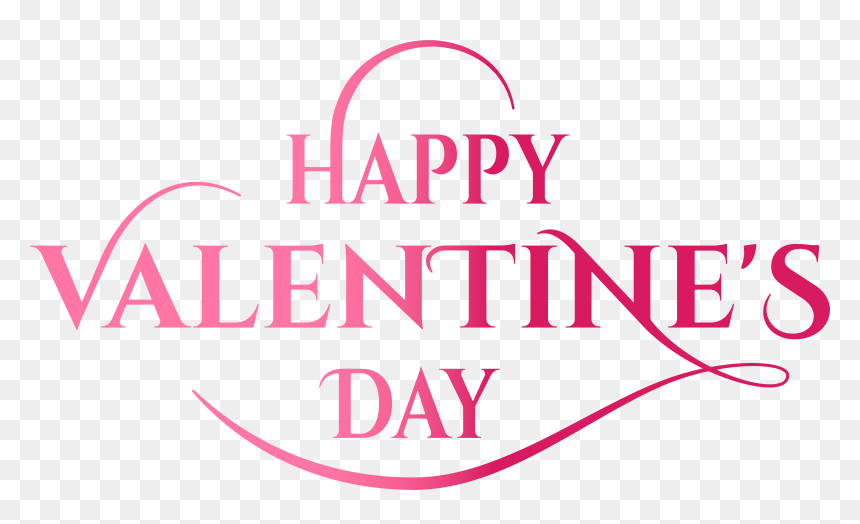 Valentine"s Day Pink Text Png Image, Is Available For - Happy Valentines Day Transparent, Png Download - pink background png