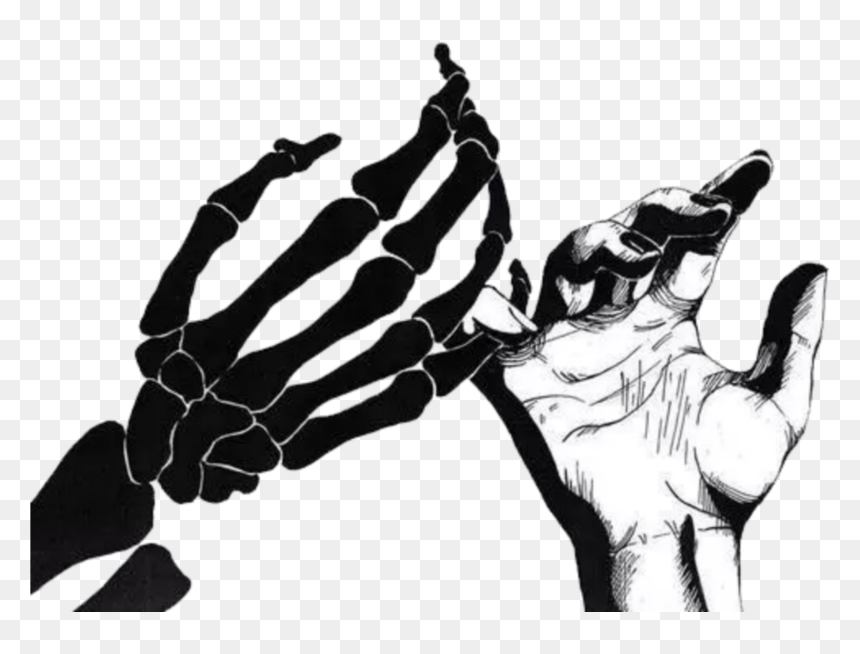 #ftestickers #halloween #skeleton #hands #scary #creepy - Skeleton Hands Pinky Promise, HD Png Download - skeleton hand png