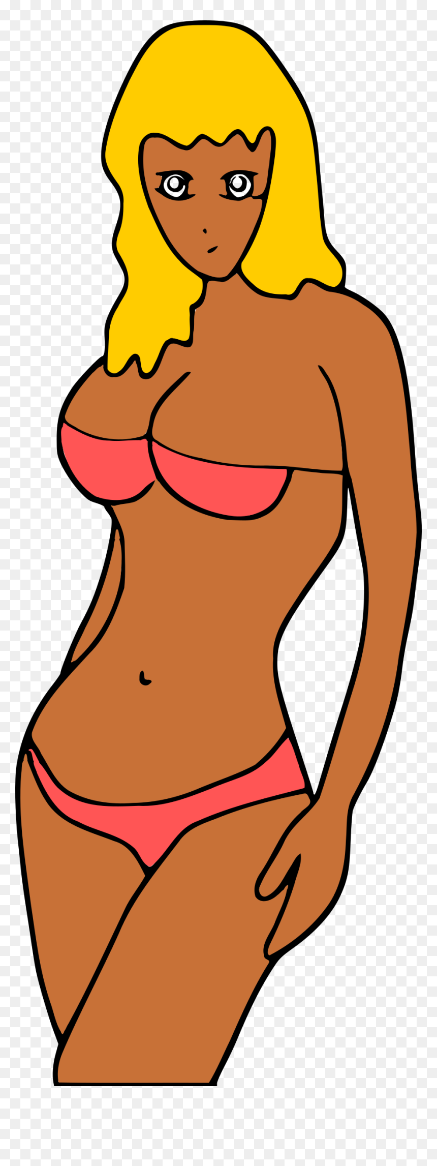 Bikini Girl Better For Hair Recoloring Big - Bikini Girl Clip Art, HD Png Download - bikini girl png