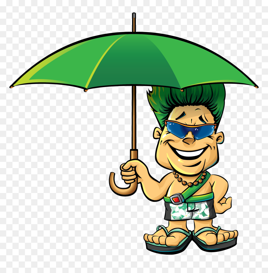 Holding Umbrella Clipart - Dtric, HD Png Download - umbrella clipart png