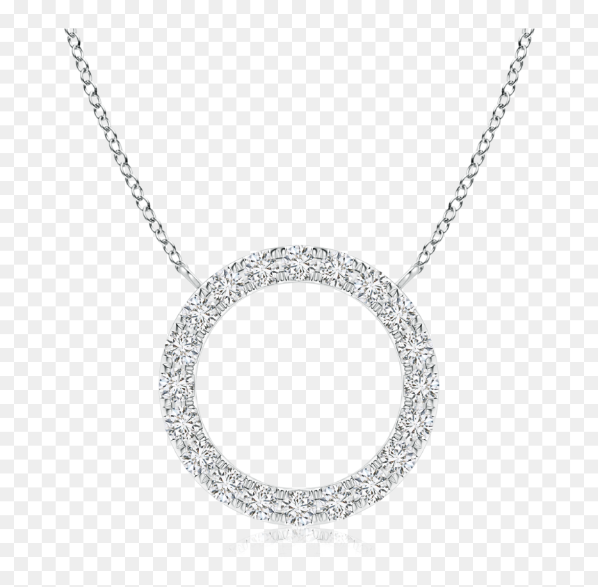 Lab Grown Diamond Open Circle Necklace - Locket, HD Png Download - pendant png