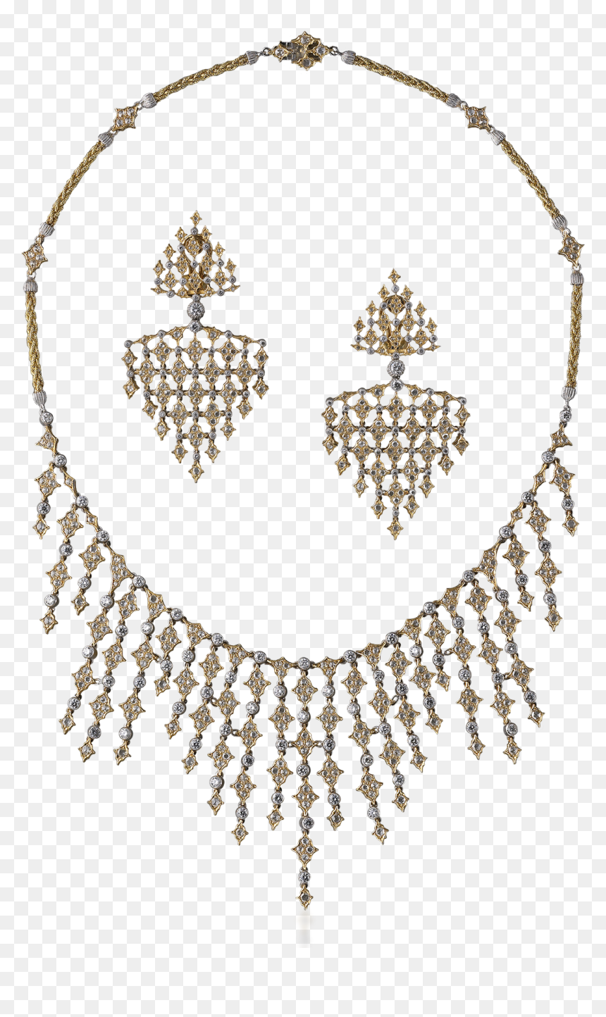 Necklace And Pendant Earrings Set - Necklace, HD Png Download - pendant png
