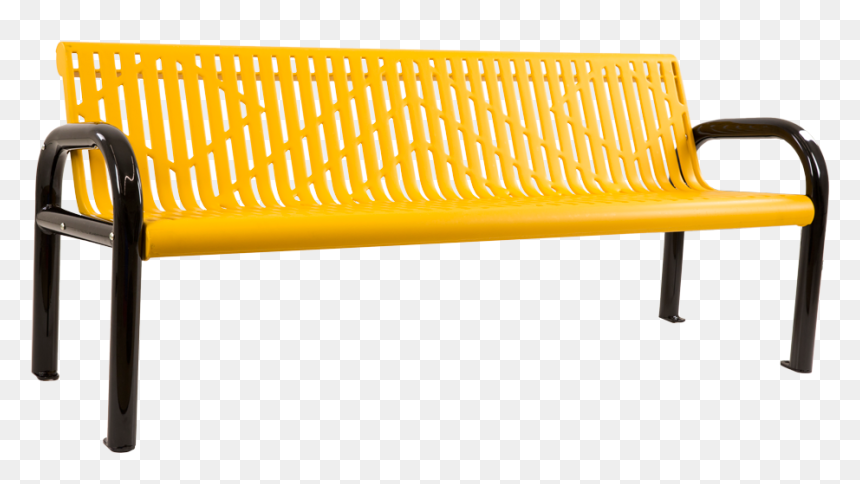 Laser Cut Outdoor Park Bench - Yellow Bench Png, Transparent Png - park bench png