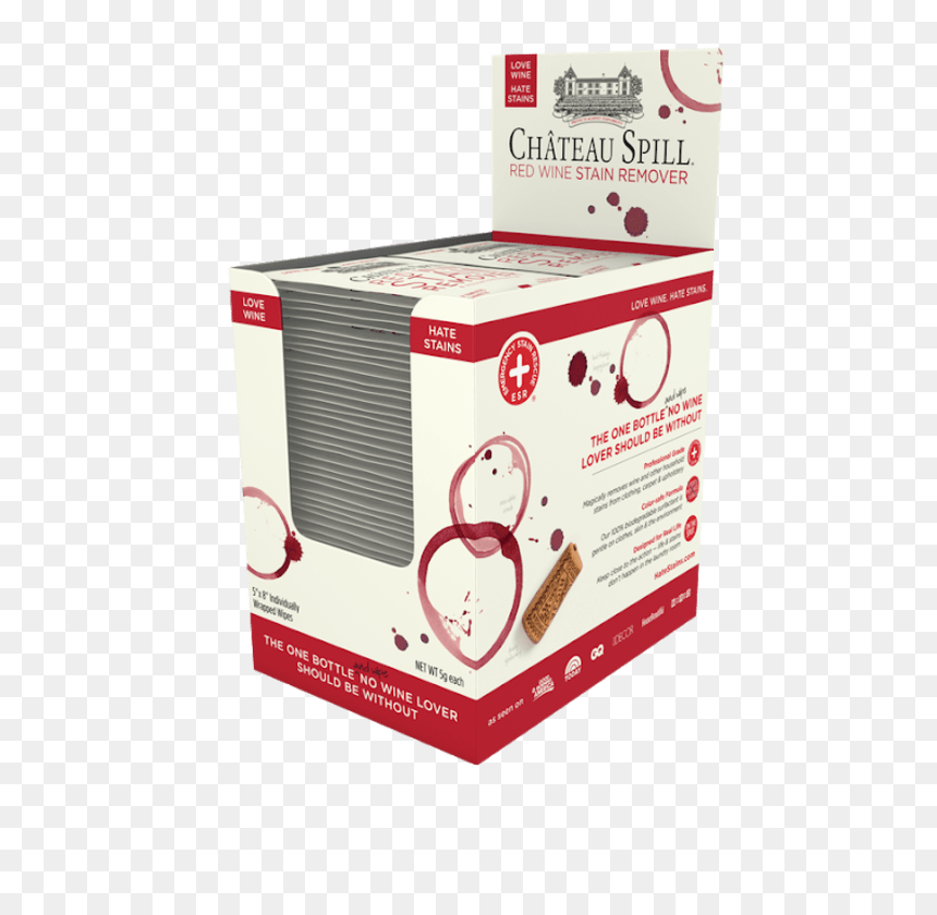 Chateau Spill Red Wine Stain Remover - Carton, HD Png Download - wine stain png