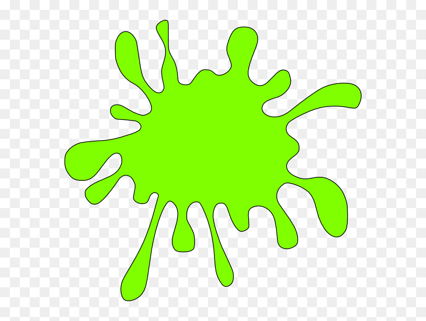 Ink Spot Clip Art - Pink Splat Clipart, HD Png Download - green slime png