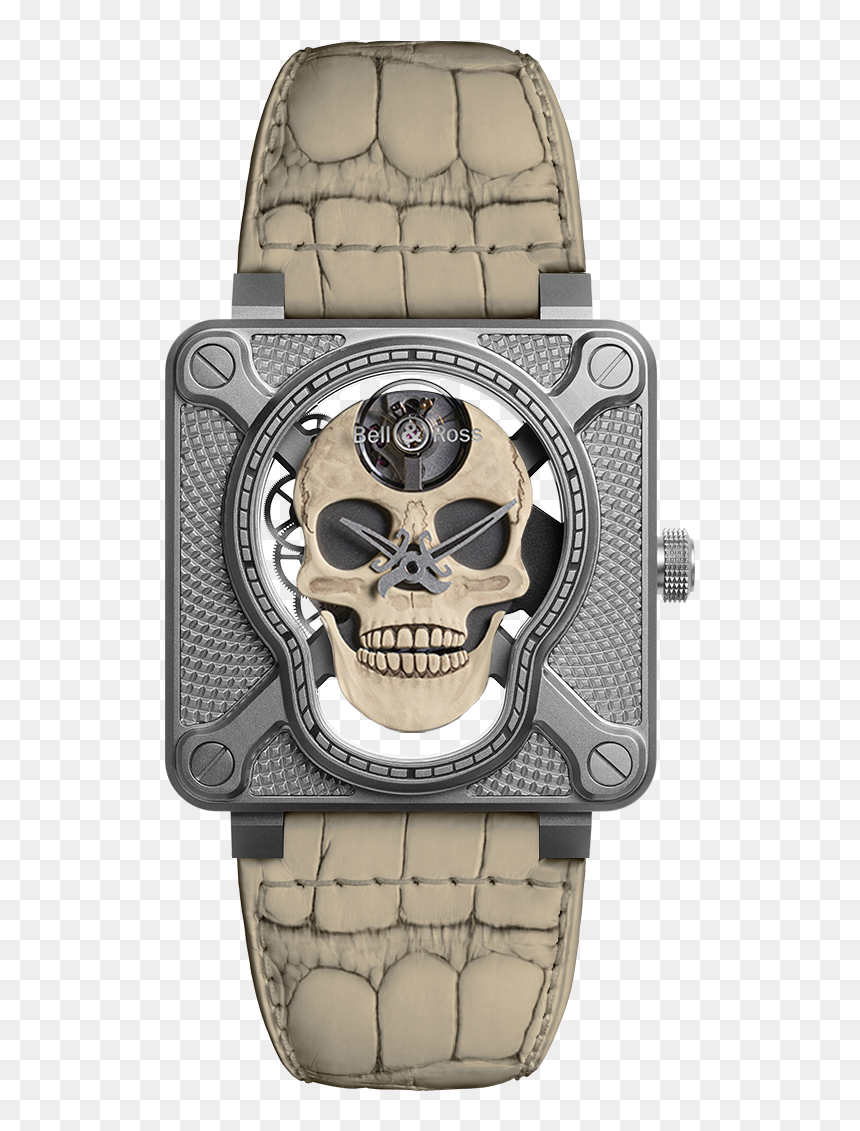 Bell And Ross Laughing Skull, HD Png Download - skeleton hand png