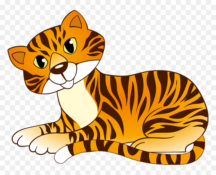 Tiger Clipart - Cartoon, HD Png Download - tiger clipart png