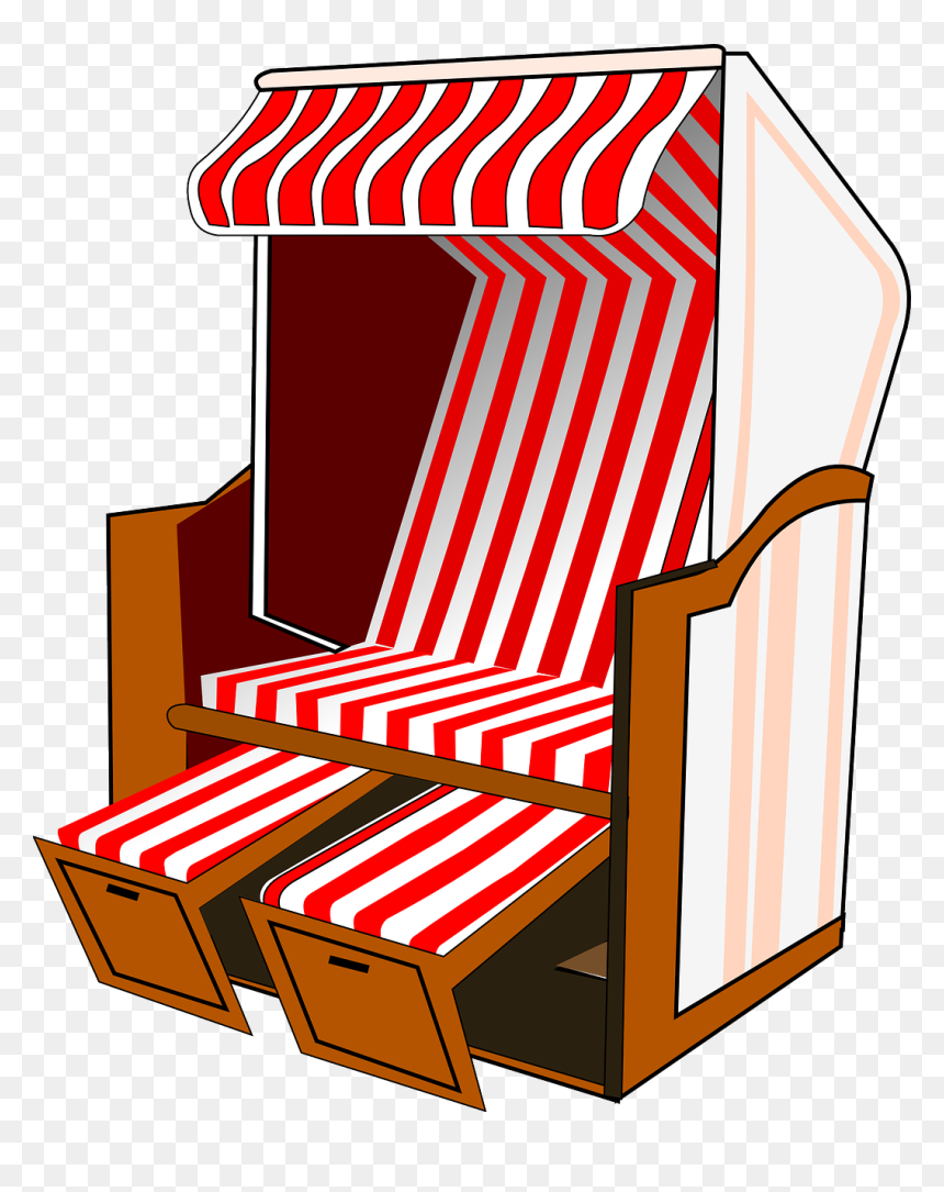 Strandkorb Clipart, HD Png Download - beach chair png