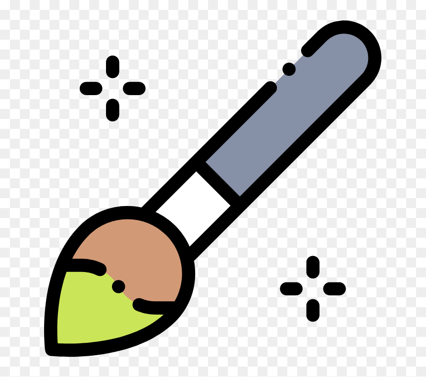 Vector Graphics, HD Png Download - paint brush icon png