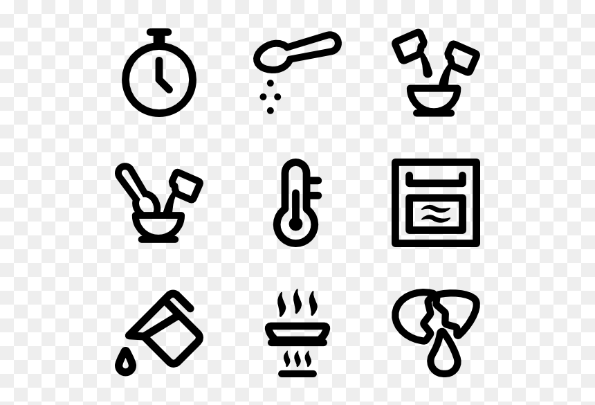 Hand Drawn Icons Png, Transparent Png - cooking icon png