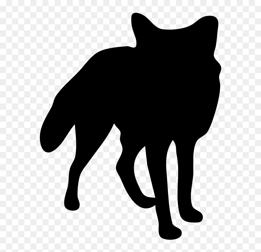 Silhouette Fox Clip Art - Fox Silhouette Transparent Background, HD Png Download - fox clipart png