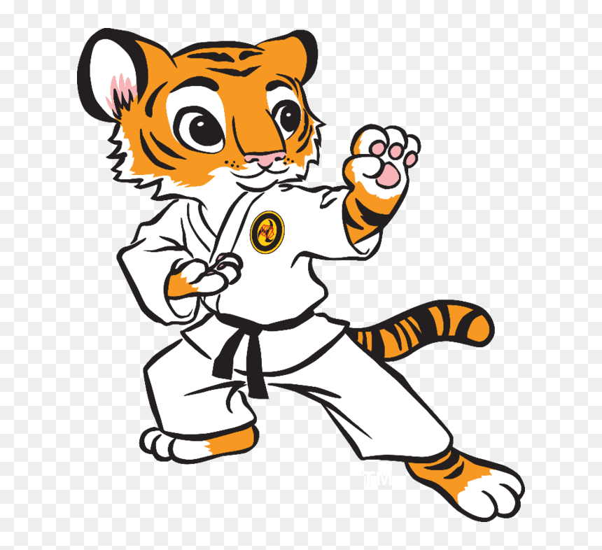 Karate Tiger Clipart - Kid Karate Clipart, HD Png Download - tiger clipart png