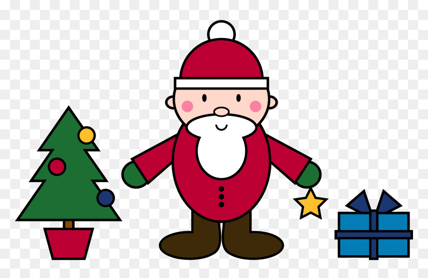Simple Santa Claus Christmas Scene Png Royalty Free - Simple Picture Of Santa Claus, Transparent Png - santa clipart png