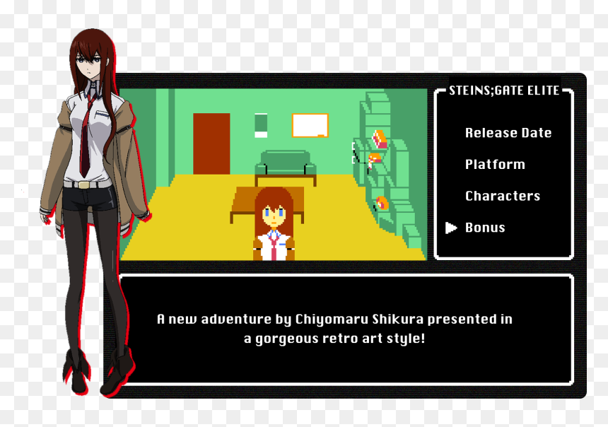 8 Bit Adv Steins Gate, HD Png Download - 8bit png