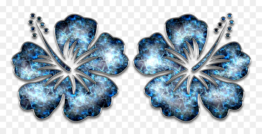 Flower Jewellery Png, Transparent Png - blue ornament png