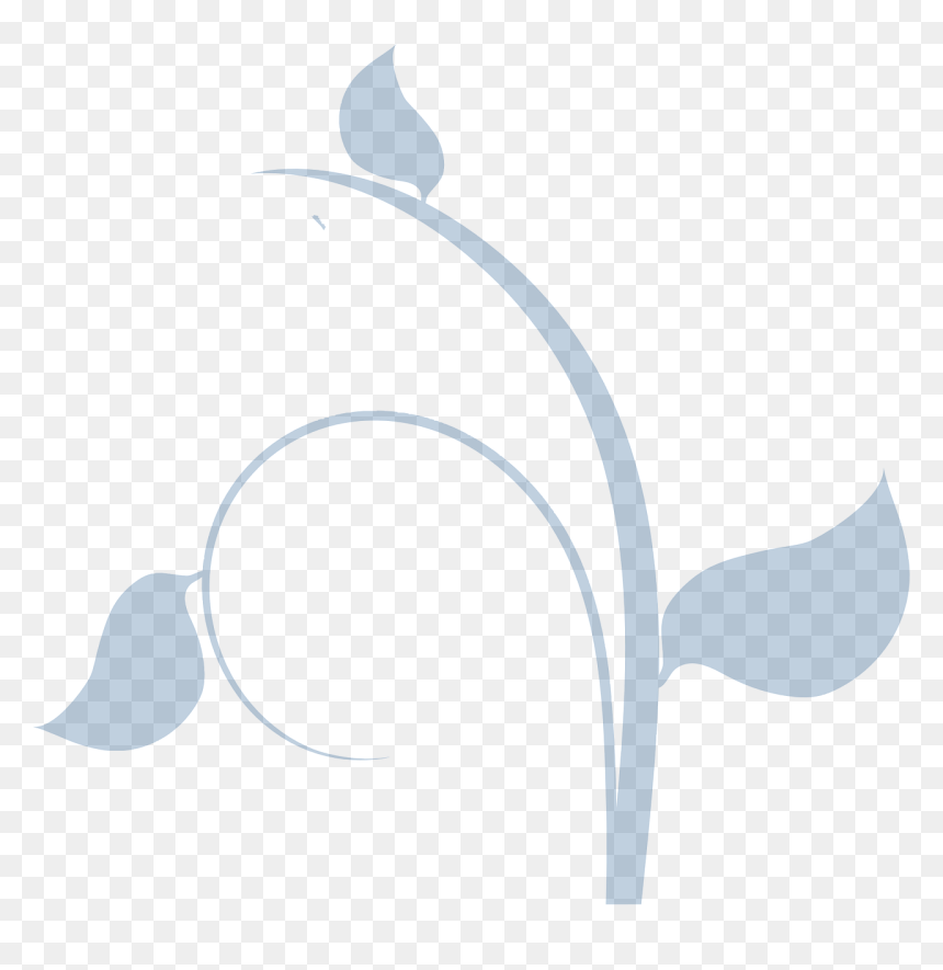 Flower Vine Clip Art, HD Png Download - blue ornament png