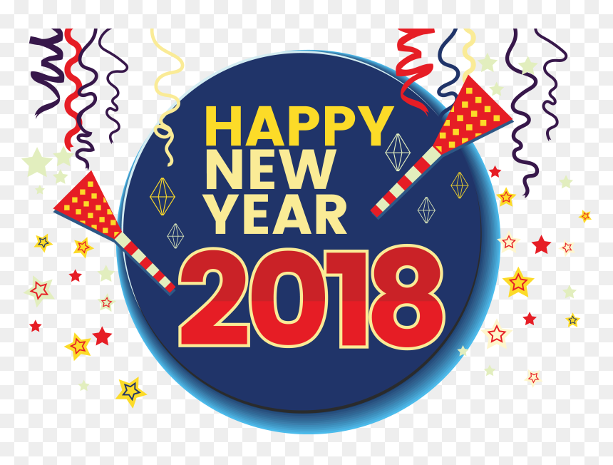 Happy New Year 2018 Images Png, Transparent Png - blue ornament png