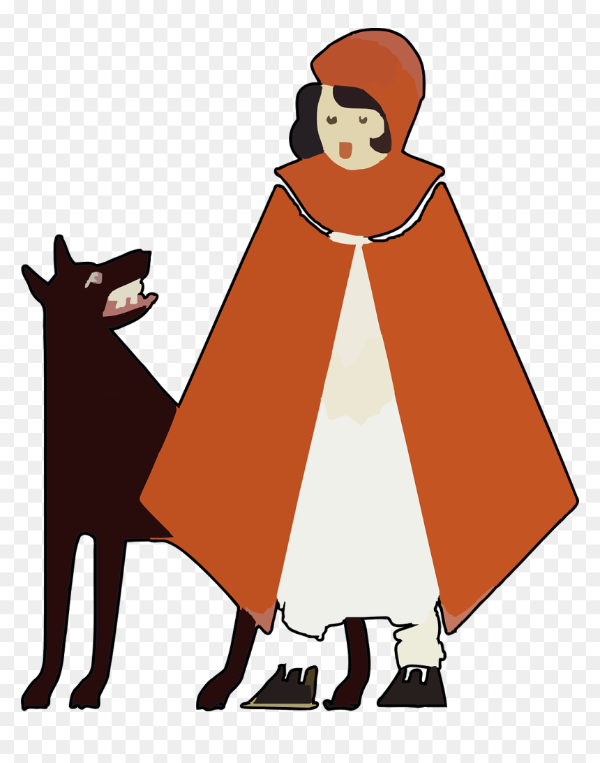 Little Red Riding Graphic, HD Png Download - red wolf png