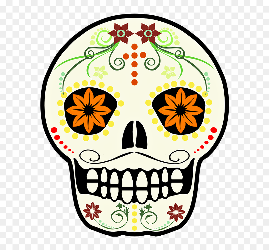 Mexico Bones, HD Png Download - dia de los muertos skull png