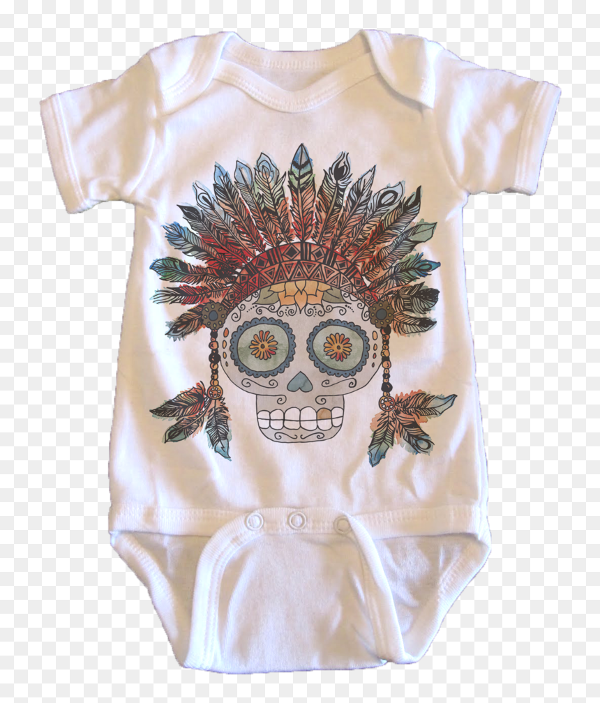 Onesie, HD Png Download - dia de los muertos skull png