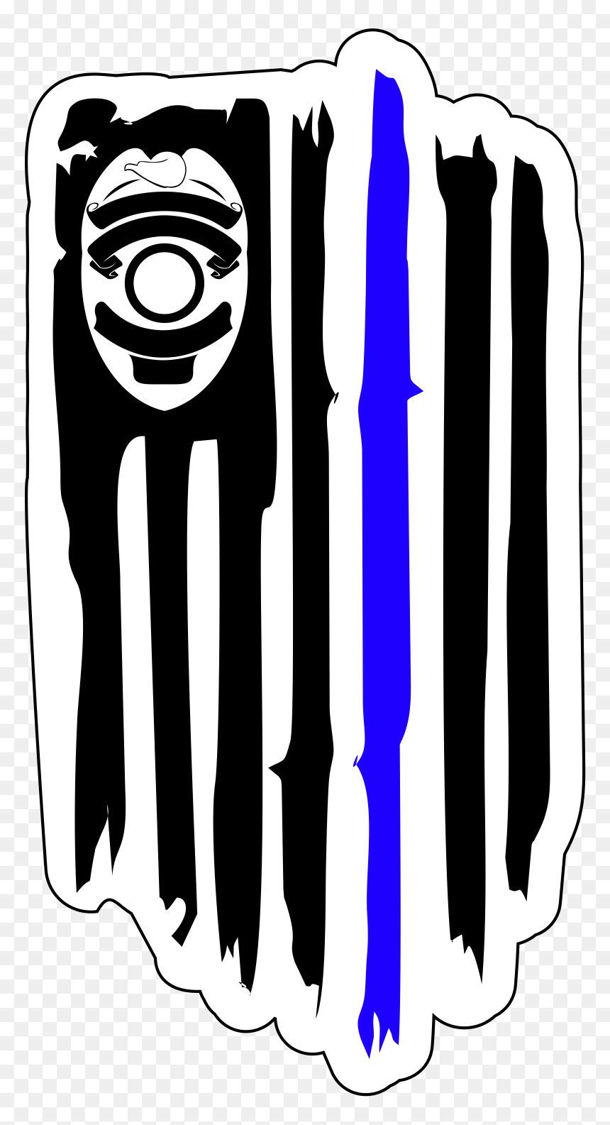 Thin Blue Line Flag Clipart, HD Png Download - distressed american flag png