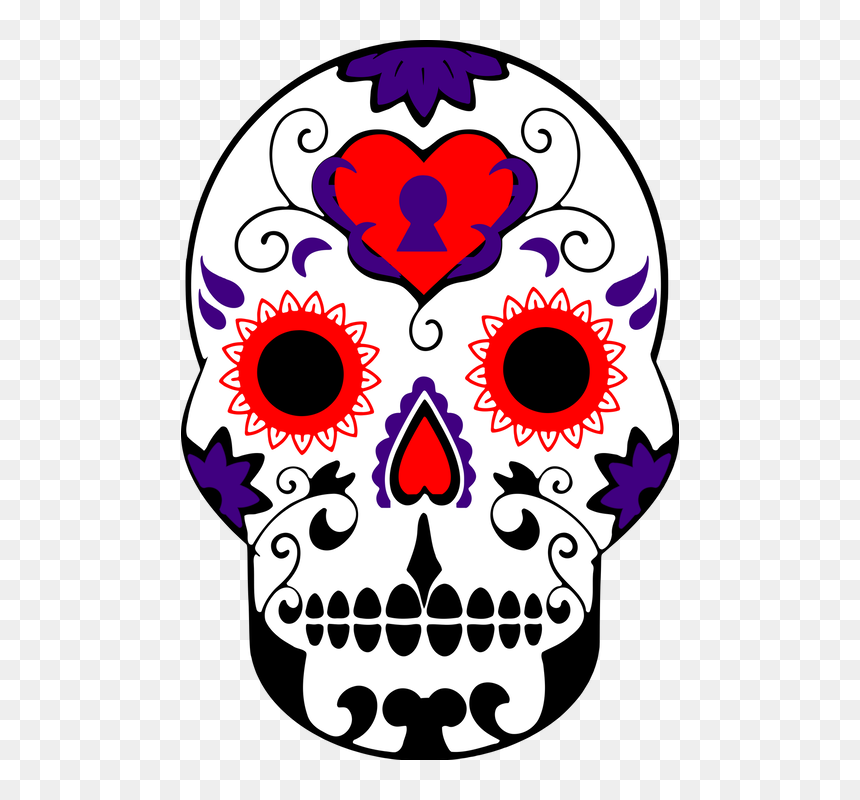 Clip Art, HD Png Download - dia de los muertos skull png
