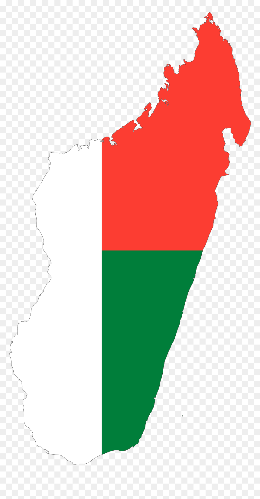 Madagascar Flag Map, HD Png Download - nigerian flag png