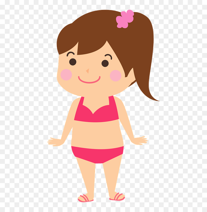Child Girl Swimwear Bikini Clipart, HD Png Download - bikini girl png