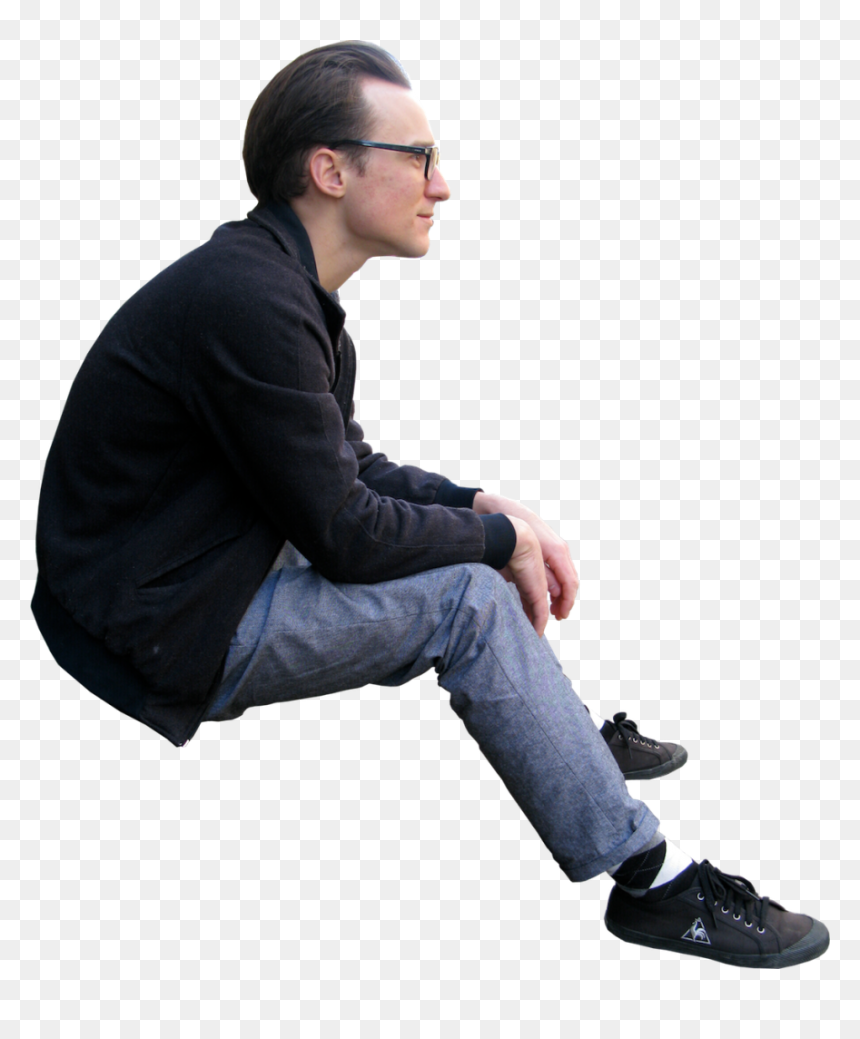 Png Person Sitting, Transparent Png - male model png