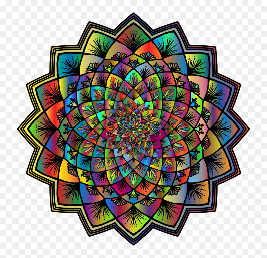 Art,glass,window - Mandala Coloring Book Inspire Creativity Reduce Stress, HD Png Download - glass window png