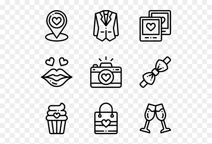 Swash Vector Wedding Thank You - Wedding Icons Transparent Backgrounds, HD Png Download - diamond icon png